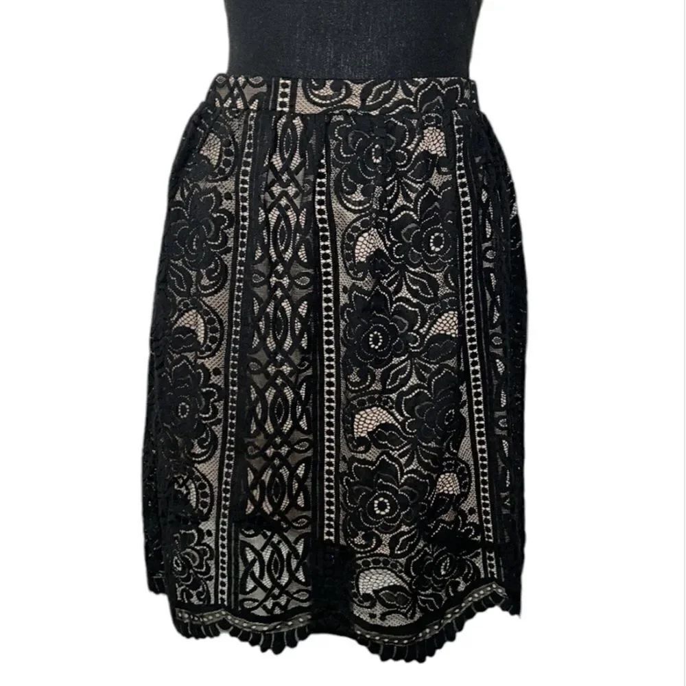 Xhilaration Black Lace Mini Skirt(Size Small)